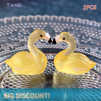 ?【Lowest price】TANG หงส์สามมิติทำจากเรซินเครื่องประดับรูปหงส์เรืองแสงขนาดเล็ก