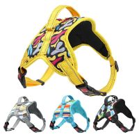New Dog Harness Adjustable Harness Vest Reflective Chest Harness Outdoor Dog Leash Set Pet Accessories for Small Medium Dog Cat Collars