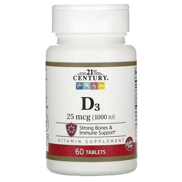 Vitamin D3 Cholecalciferol, 25 mcg (1,000 IU), 60 Tablets Lazada PH
