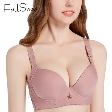 FallSweet Full Coverage Lace Bras Push Up Plus Size Bra with Pad