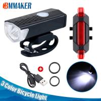 Bike Led Light Usb Rechargeable Headlight Bicycle Back Headlight Lamp Flashlight - Bicycle Lights - Aliexpress