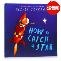 Original English Picture Book How to catch a star boy picking stars childrens series paperback open Oliver Jeffers smart childrens series lost and found co-author