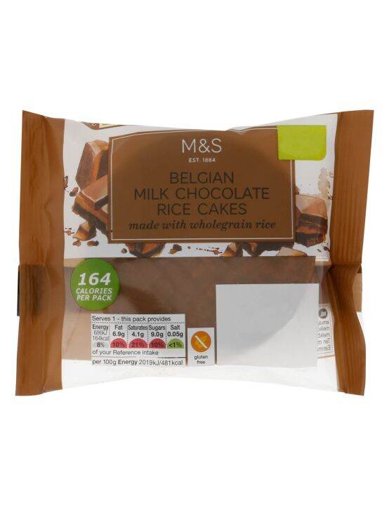 M&S Gluten Free Belgian Milk Chocolate Rice Cakes 34g x1 Marks and
