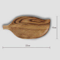 Creative Solid Wood Dish Plates Stylish FruitsSnacksDesserts Plate Handmade Leaf Shape Serving Trays Eco Natural Tableware