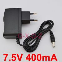 1PCS 7.5V 400mA New AC 100V-240V Converter Adapter DC 7.5V 0.4A 400mA Power Supply EU Plug DC 5.5mm x 2.1mm