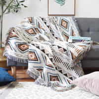 Knitted Sucre Nordic style sofa towel sofa cover full blanket model room decoration bedside blanket snap throw blanket