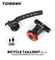 TOSEEK Bicycle Rear Frame Light Smart Auto Brake Sensing USB Charging Taillight Road MTB Moutain Bike Light Cycling Accessories