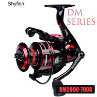 เทียบได้กับ Daiwa 1000-8000ซีรีย์,รอกตกปลาคาร์พโลหะ Mesin Pancing รอกสปินนิ่งปรับได้ลากได้สูงสุด23KG