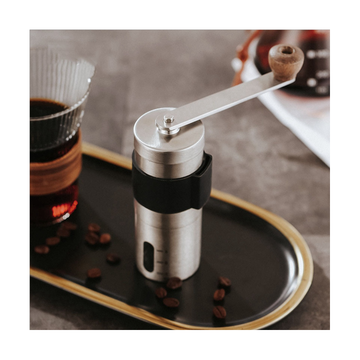 Portable Manual Coffee Grinder Higher Hardness Conical Ceramic Burrs Stainless Steel Hand with