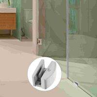 xfcbfHousehold Frameless Glass Door Stopper Door Track Guide Glass Sliding Door Guide Shower Door Bumper