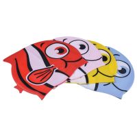 【CW】Swimming Caps Kids Cartoon Waterproof Child Swim Pool Cap Ear Protect Natacion Silicone Diving Hat for Boy and Girl