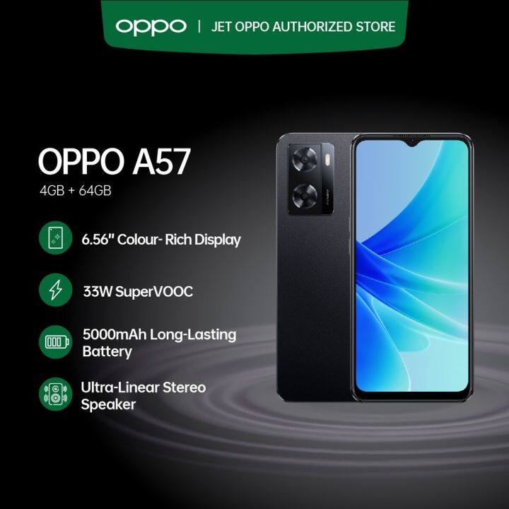 Oppo A57 4 64g Smartphone New Launch Ram Expansion Dual Speakers 33w Supervooc Charge 5000mah