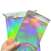 《 CYUCHEN KK 》โฮโลแกรมโลหะอลูมิเนียมฟอยล์ Mylar Self Sealing GlitterBag กระเป๋าการจัดส่งซองจดหมาย MailingPackaging กระเป๋า