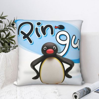 Pingu Penguin Throw Pillow Case Backpack Coussin Covers DIY Printed Soft Home Decor
