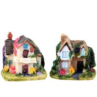 4 ชิ้น/เซ็ต Moss Micro Landscape ตกแต่งเรซิ่น Villa Small House Miniature Model Diy Garden Landscape เครื่องประดับตกแต่ง-Zaoruie