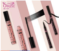 Obuse Mascara &amp; Eyeliner Volum Smooth OB-1129 มาสคาร่า+อายไลน์เนอร์*ของแท้ พร้อมส่ง