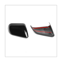 ABS Black Side Door Rearview Mirror Cover Trim Shells Cap Parts Accessories For Ford Mustang 2015-2020