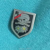 〖Maximus metals〗1 39; 39; WWIIArmy Lapel Pin Badge World War II Edelweiss Sword Skull Bone Crossed Insignia Enamel Cap Pins Butterfly Clutch