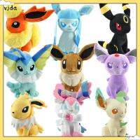 VJDA 20cm ของตกแต่งบ้าน ยัดไส้ผ้าฝ้ายนุ่ม Umbreon Vaporeon Flareon Eeveelution Leafeon Espeon ตุ๊กตาอีวุย หุ่นจำลอง ตุ๊กตาโปเกมอน