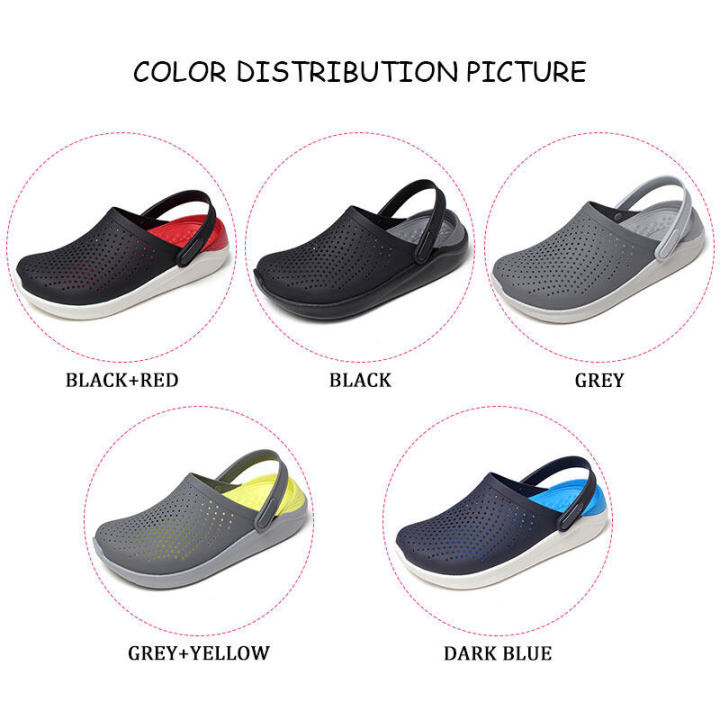 ใหม่ในปี-2023-qiao-yiluo-ยี่ห้อ-crocs-dark-grey-รองเท้าแตะ-รองเท้าผู้หญิง-รองเท้าแตะหญิง-รองเท้าแตะชาย-รองเท้าใส่ในบ้าน-รองงเท้าแตะ-รองเท้าหัวโตผญ