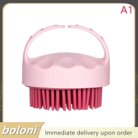 ? boloni แปรงนวดหนังศีรษะแปรงขัดเส้นผมเป็นมิตรต่อสิ่งแวดล้อมแปรงขัดเส้นผมที่นวดหนังศีรษะทำจากซิลิโคน