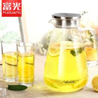 [COD] Fuguang office large-capacity cold kettle glass boiling juice jug transparent water bottle