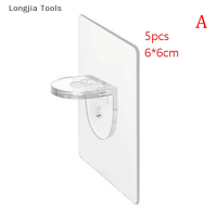 Longjia Tools ราวแบ่งชั้นสำหรับตู้เสื้อผ้าแบบไม่พันกันติดเล็บ5ชิ้น