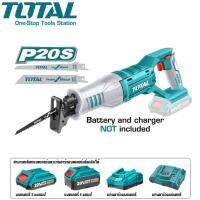 TOTAL เลื่อยชัก ไร้สาย 20 V (แถมใบเลื่อยตัดไม้ 2 ใบ) รุ่น TRSLI1151 Reciprocating Saw