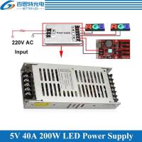 จอแสดงผล Led พิเศษบางเฉียบสลับแหล่งจ่ายไฟอินพุต220vac 5V 40a เอาท์พุท200W