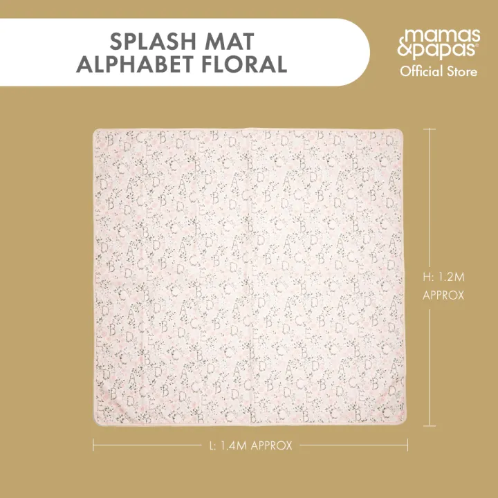 Mamas and Papas Feeding Splash Mat, Playmat, Beach Mat Alphabet
