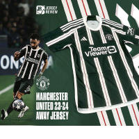 （Can Customizable）23-24 MaUn away [fan version] football jersey（Adult and Childrens Sizes）