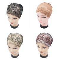 【YF】 New Women Muslim Elastic Lace Bandage Hat Inner Caps Indian Turban Cancer Headwear Underscarf Hats Middle East