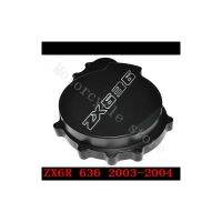 ❉ สำหรับ ZX-6R ZX6R คาวาซากิ ZX636 636 2003 2004เครื่องยนต์มอเตอร์ไซค์ที่คลุมมอเตอร์สีดำด้านซ้าย