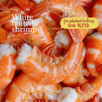 กุ้งขาวต้มตัดหัวคัดไซส์พิเศษ Size 16/20  1kg/pack