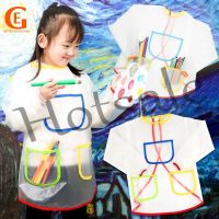 【hot sale】 ✷▦┇ B02 Kids Waterproof Painting Bib Graffiti Antifoul Long Sleeve Apron Children Art Smock Clothes Drawing Tool Fit 0-12 Year