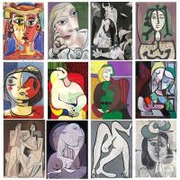 Picasso-แรงบันดาลใจ1ชิ้นผ้าใบจิตรกรรม: รูปนามธรรมผนังศิลปะสำหรับการตกแต่งภายในบ้าน,ห้องนอน,ระเบียงและทางเดิน