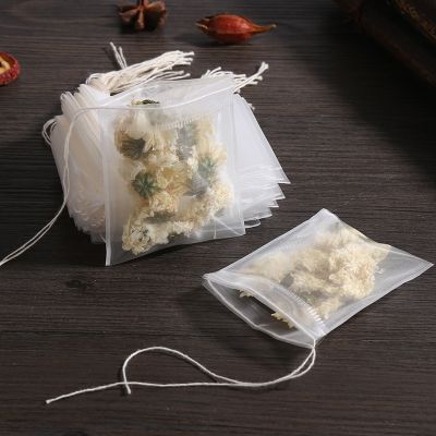 10/100 Pcs Disposable Tea Bags Filter Bags for Tea Infuser with String Heal Seal Food Grade Non-woven Fabric Spice Filters Teab