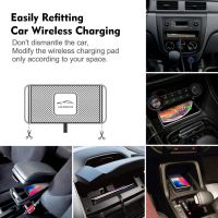 15W Wireless Car Charger Pad USB Silicone Phone Charging Holder Non-Slip Fast Charging for IPhone Mobile Phone