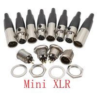 Mini XLR Connector 3/4/5/6 Pin Mini XLR Male Plug / Female Jack Socket Audio Microphone Soldering Adapter Connectors