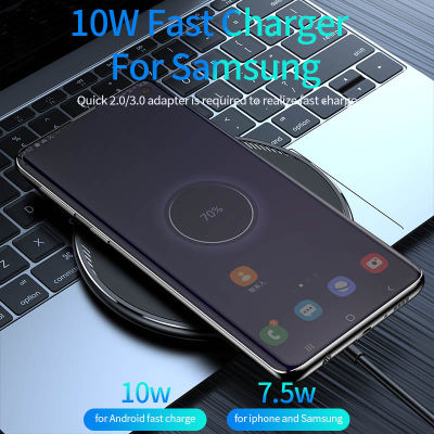 ได้ยิน Qi Wireless Charger สำหรับ 13 12 11 Pro 8 XR XS MAX 10W Fast Wireless Charger สำหรับ SAM S9 S8 USB Charger Pad USB