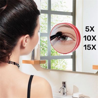 Magnification Mirror With Suction Cup Blackhead Magnifying Mirror For Bathroom Makeup Mirror Portable Mirror Round 5x/10x/15x Mirrors