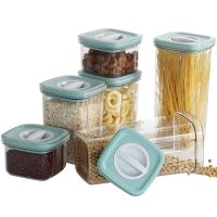 6Pcs Grain Food Storage Container Sealed Kitchen Pantry Storage/Moisture Resistant - perfect for Dry Foods, Liquids Set