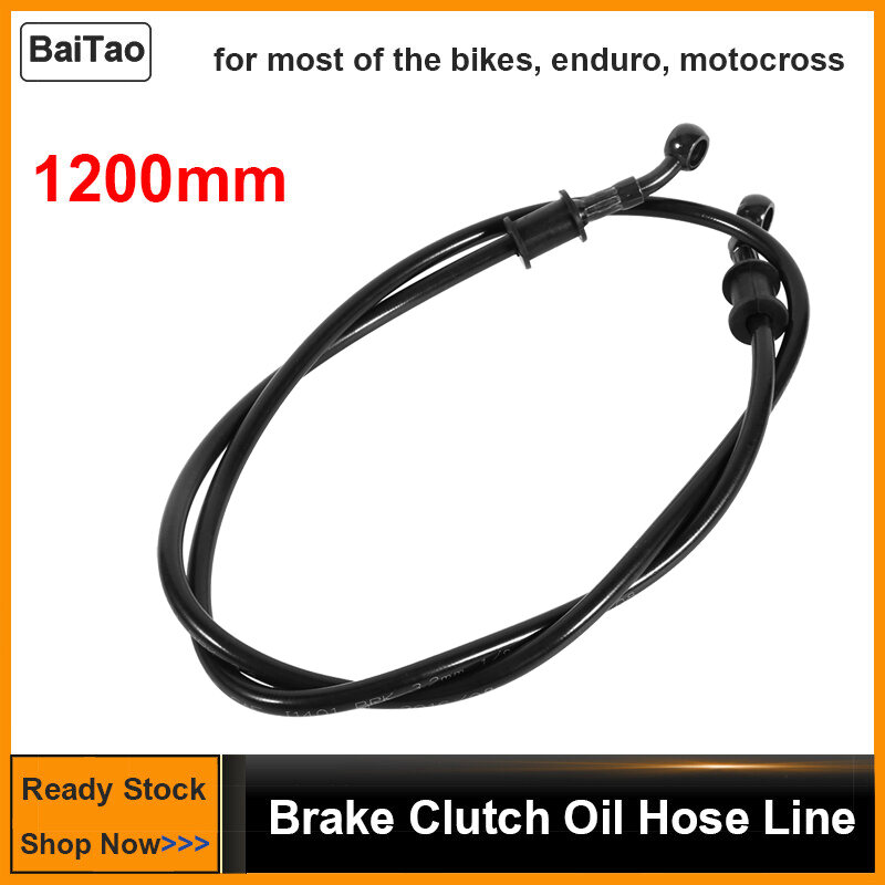 New 120cm Motorcycle Enduro Braided Steel Brake Clutch Oil Hose Line Pipe 