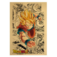 【C043】 New Dragon Ball Kraft Paper Retro Poster Hotel Cafe Cafeteria Dormitory Wall Decoration Painting