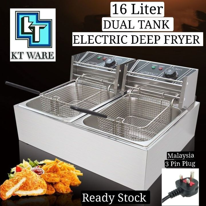 Double 3 Liter Electric Deep Fryer