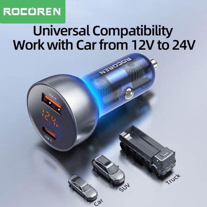 rocoren-อะแดปเตอร์ชาร์จ-usb-60w-pd-qc-type-c-ชาร์จเร็ว-สําหรับ-iphone-14-13-12-ipad-xiaomi-samsung-huawei