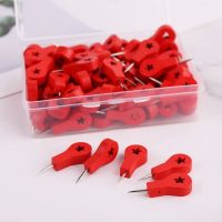 ◄ 80Pcs Map Markers Wooden Drawing Photo Wall Studs Cork Board Push Pins Thumbtack PXPA