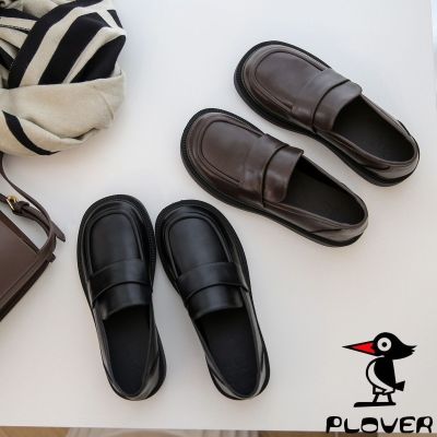 ♦✖ PLOVER woodpecker leather flat shoes autumn and winter new all-match retro single shoes one pedal soft bottom
