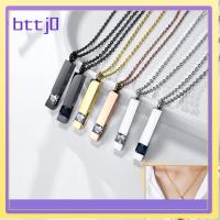 BTTJ0 เหล็กไร้สนิม สร้อยคอจี้บาร์ ความหมายที่มีความหมาย ของขวัญสำหรับเด็ก จี้สร้อยคอของที่ระลึก ของใหม่ ปรับได้ปรับได้ สร้อยคอโกศเครื่องประดับงานศพ ขี้เถ้าอนุสรณ์