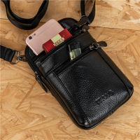 High Quality Genuine Soft Leather Cell Mobile Phone Case Small Messenger Shoulder Cross Body Belt Bag Men Fanny Waist Hook Pack